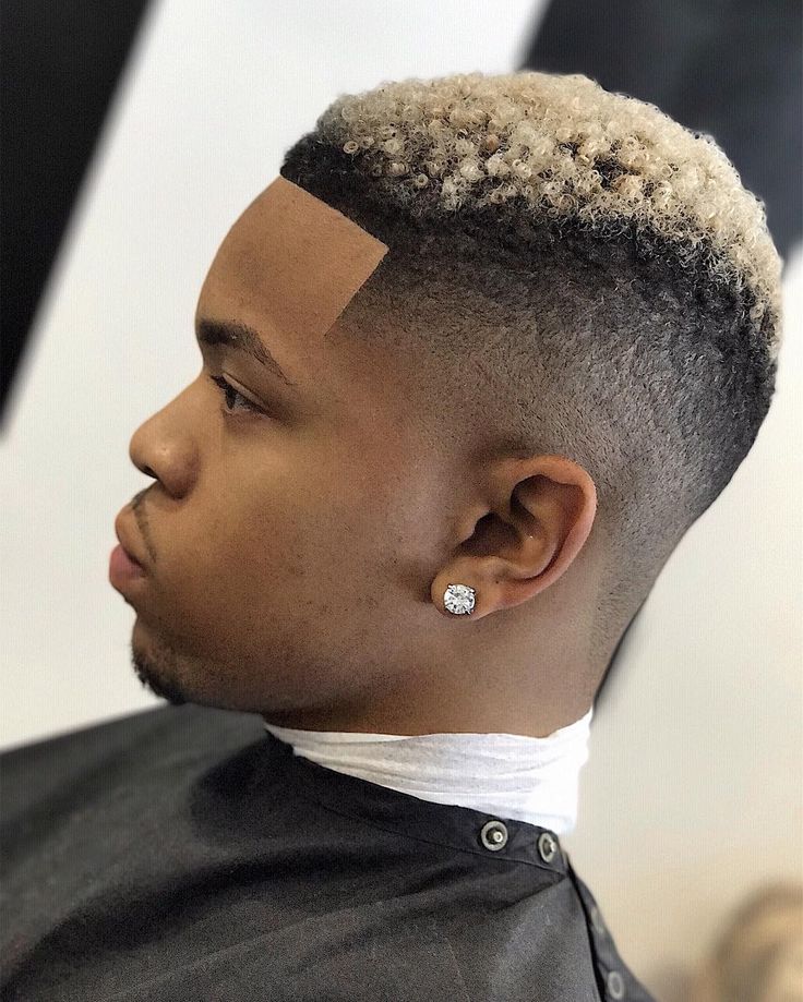 Blonde drop fade finish at Culture Kutz Nyali